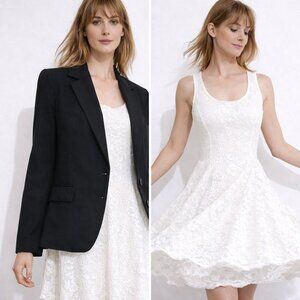 Fitted Torrid lace dress with flare skirt, fully lined, knee length, romantic